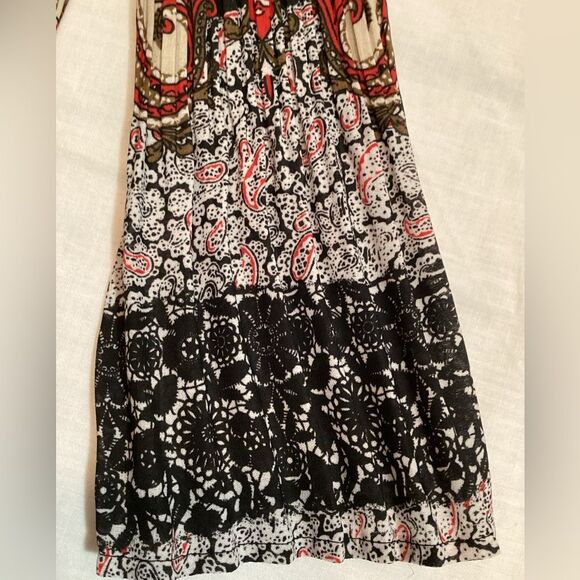 Signature by Larry Levin Long Tunic Crinkle Top Boho Arts & Crafts Sz Small - Picture 4 of 12